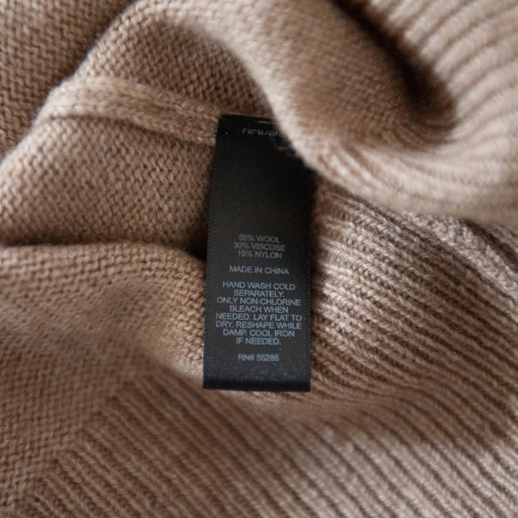 Express Men's Mock Neck Button Wool Blend Sweater - Picture 8 of 8